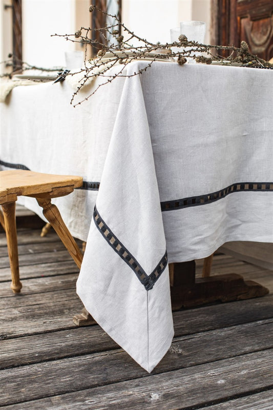 Riviera tablecloth - Mastice-Nero-Mastice