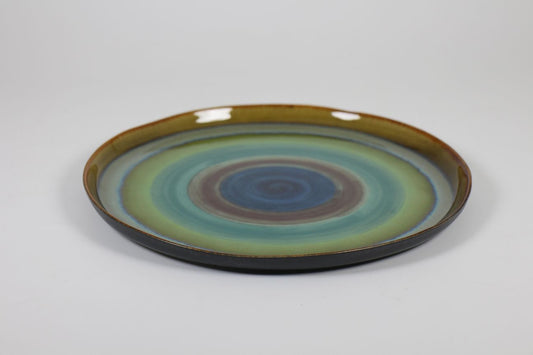 Hand-painted multicoloured plate by Prempracha's Collection