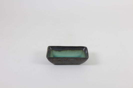 Hand-painted oval blue sauce cup by Prempracha's Collection