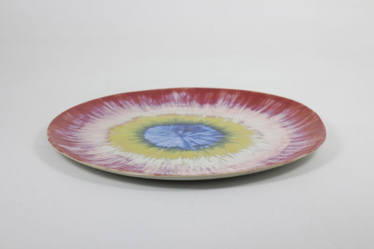 Tie Dye collection large plate in red by Prempracha's Collection