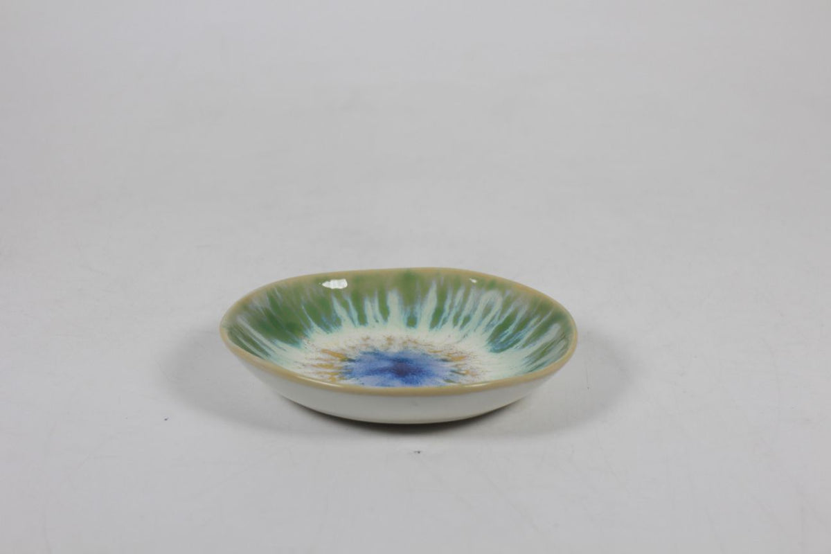 Tie Dye collection mini plate in green by Prempracha's Collection